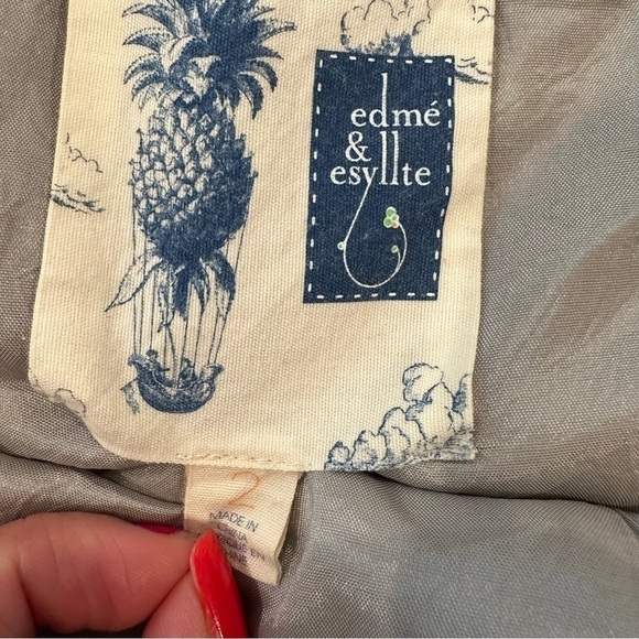 Edme‎ & Esyllte Womens Skirt 2 Anthropologie Gray Plaid Lace Lined Preppy - Picture 6 of 11